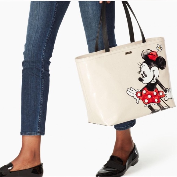 ♠️ 🆕 Kate Spade SET Minnie Mouse TOTE and a KEYCHAIN - Picture 2 of 16